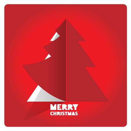 Christmas paper treeのイラスト素材