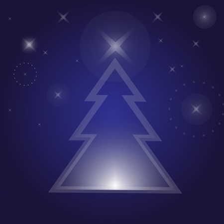 Christmas tree  Christmas night background のイラスト素材