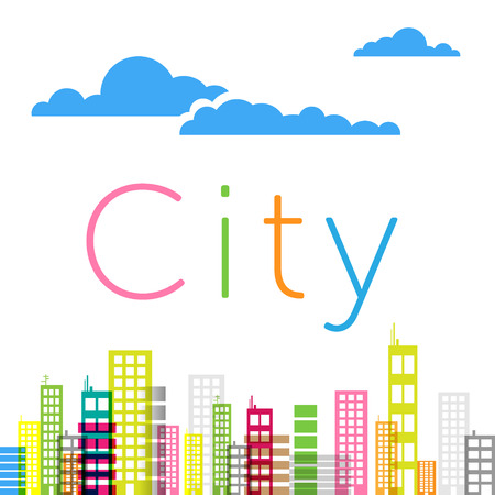City buildings backgroundのイラスト素材