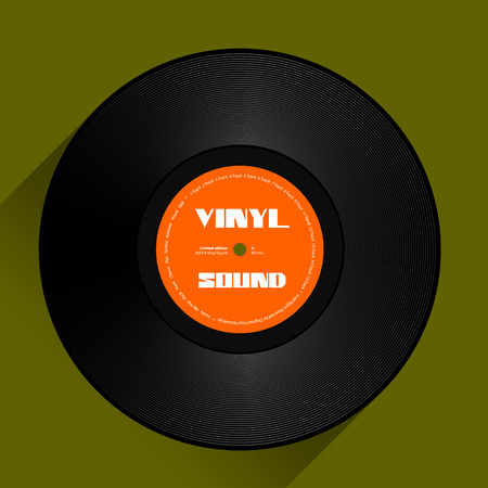 Music  Vinyl dics  LP のイラスト素材