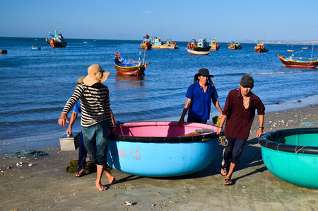 Fisherman village in Muineのeditorial素材