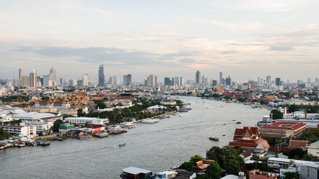 Chao Phraya river,Bangkok,Thailandのeditorial素材