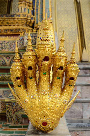 King of Nagas in Wat phra kaewの写真素材
