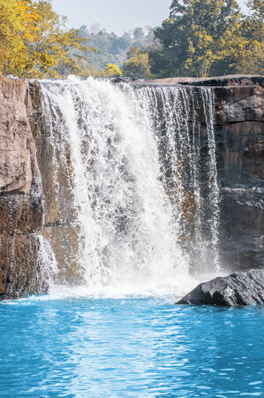 Paradise waterfall in the jungle of Thailand