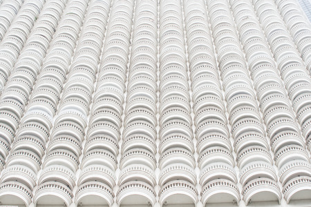 Abstract photo  balconies of the state tower, Bangkok, Thailandの写真素材