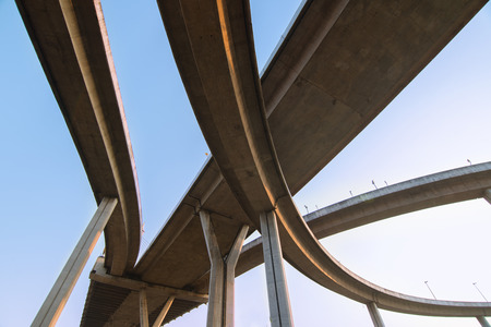 Elevated expressway bridge, Thailand の写真素材