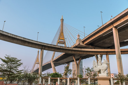 Elevated expressway bridge, Thailand の写真素材