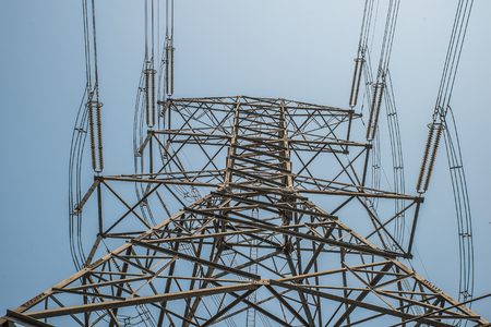 high voltage postの写真素材