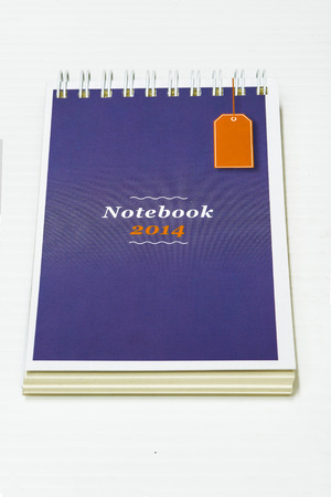 notebook 2014 on white backgroundの写真素材