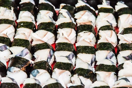 Japanese cuisine-Saba Sushi-mackerelの写真素材