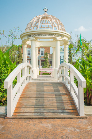 Pavilion in the gardenの写真素材