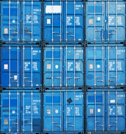 Stack of Cargo Containers at the docksのeditorial素材