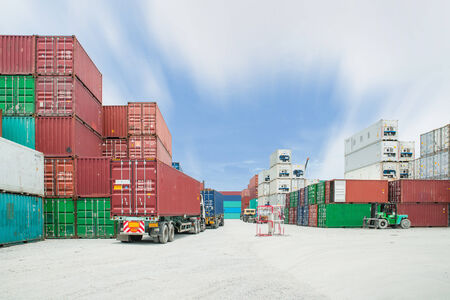 Shipping containers at the docks