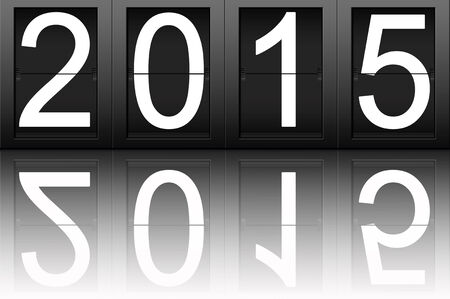 Happy New Year 2015, digital number