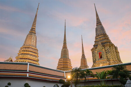 Wat Pho temple in Bangkok Thailandの写真素材