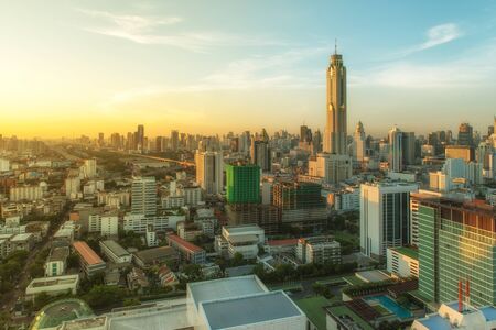 Bangkok city in morning time, Thailandのeditorial素材