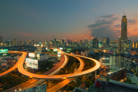 Cityscape in middle of Bangkok,Thailandの写真素材