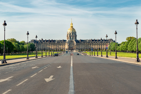 Paris street view and Invalides museum in city of Paris in France.のeditorial素材