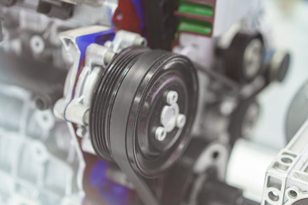 Timing Dynamics of a Modern Motor Uncover the intricacies of timing mechanisms that synchronize with millisecond accuracy, optimizing performance and fuel efficiencyの写真素材