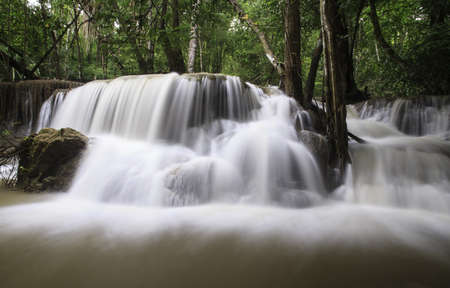 water fall in kanchanaburi National parkの写真素材