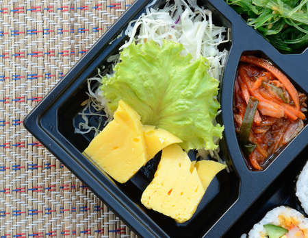 sushi set on mats