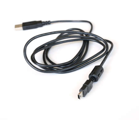 camera data transfer on white backgroundの写真素材