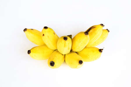 Bunch of bananas on white backgroundの写真素材