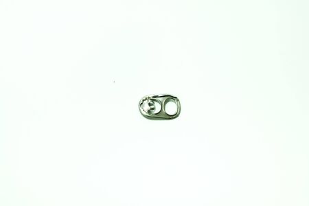 Isolated aluminum lid can on  white backgroundの写真素材