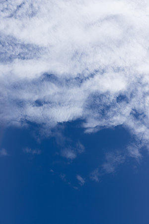 White clouds and clear sky on a fine dayの写真素材