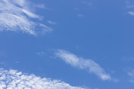 White clouds and clear sky on a fine dayの写真素材