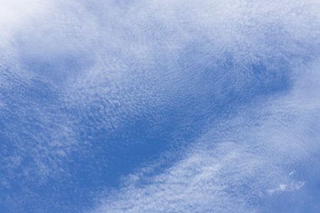White clouds and clear sky on a fine dayの写真素材
