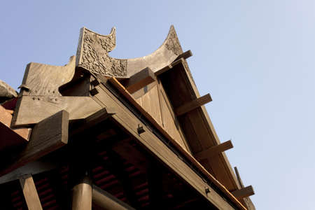 wooden triangle gable, Thai style house triangle gable made from real wood