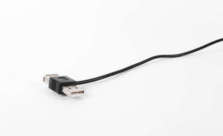 USB cable, two way USB cable isolate on whiteの写真素材