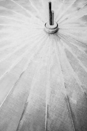 handcraft umbrella, Thai lanna handmade carft bamboo umbrella in sun expose processの写真素材
