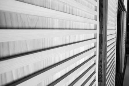 sliding door made from woodの写真素材