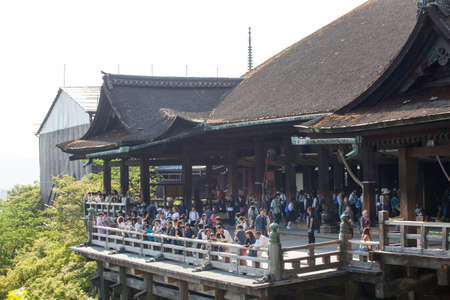 kiyomizu-dera temple, view of old building at Kiyomizu-dera temple, Kyoto, Japanのeditorial素材