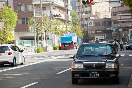 OSAKA Taxi, JAPAN- 17 MAY , 2014  Osaka Public Transportation in the city, the city is part of the Kansai area, Japanのeditorial素材