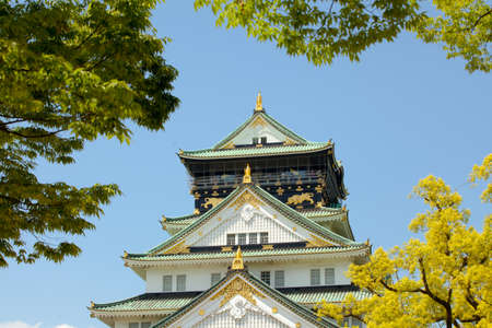 OSAKA, JAPAN - MAY 16, 2014 the building of Osaka castle, Osaka, Japanのeditorial素材