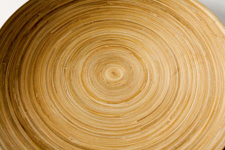 round wood tray, yellow oak round pattern of wood trayの写真素材