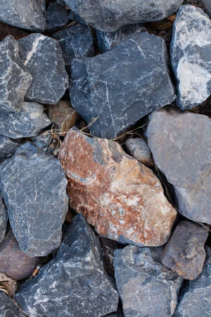 large rocks Large stone texture in blue shade colour showing strengthの写真素材