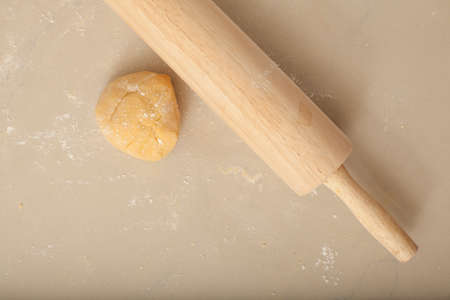 pasta homemade pasta homemade preparation set egg flour olive oil with rollerの写真素材