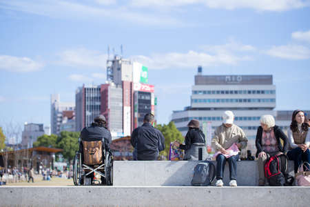 2015 - 11 Nov, Tennoji Park in Autumn, Tennoji park is a community service area for Osaka people tourist families or handicap come enjoy their Sunday, Osaka, Japan.のeditorial素材