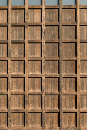 rusty steel wall, texture of rusty steel iron wall with squares patternの写真素材