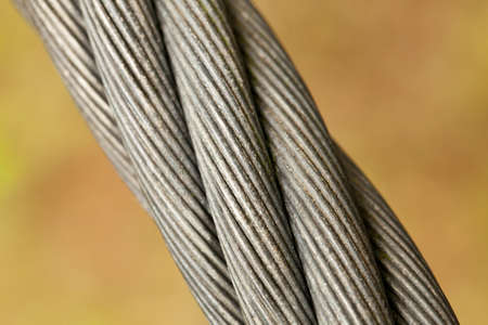 Sling, Cable tight, texture of sling cable wire close upの写真素材