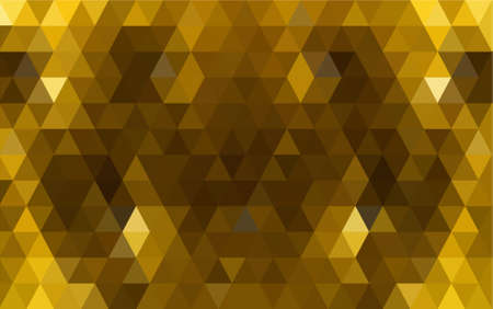 Vector photo of multi gold tone colour in repeated triangle shape abstract.のイラスト素材