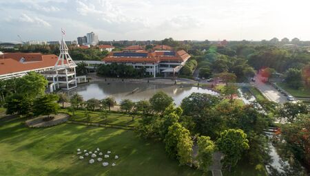 PATHUMTANI, THAILAND - June 14, 2018 : Thammasat University Rangsit campus, It is the famous university in Thailand.のeditorial素材