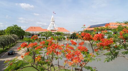 PATHUMTANI, THAILAND - June 16, 2018 : Thammasat University Rangsit campus, It is the famous university in Thailand.のeditorial素材