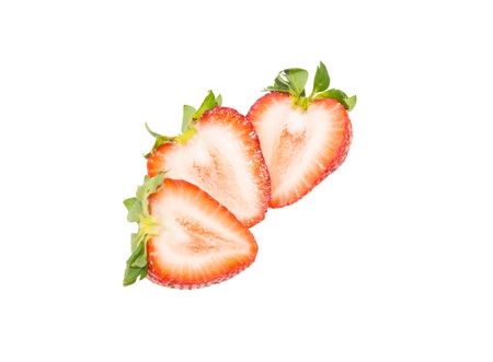 Fresh strawberry isolated on white backgroundの写真素材