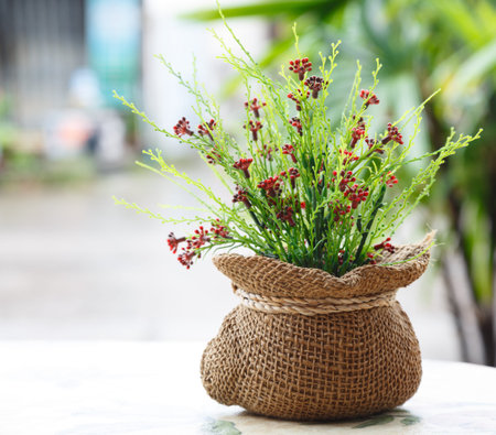 Decorative flower on desk