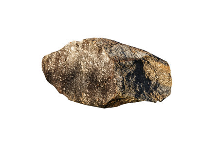 big stone and rock isolated on white backgroundの写真素材